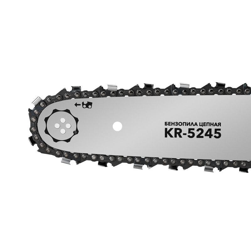 Пила цепная бензиновая KR-5245 шина 45см 3.5л.с шаг 0.325 72 звена Kranz KR-16-1182