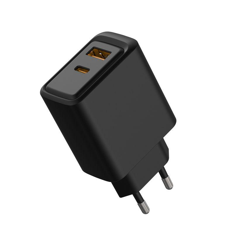 Устройство зарядное сетевое с портами USB-A и USB-C 30Вт черн. Rexant 18-2219