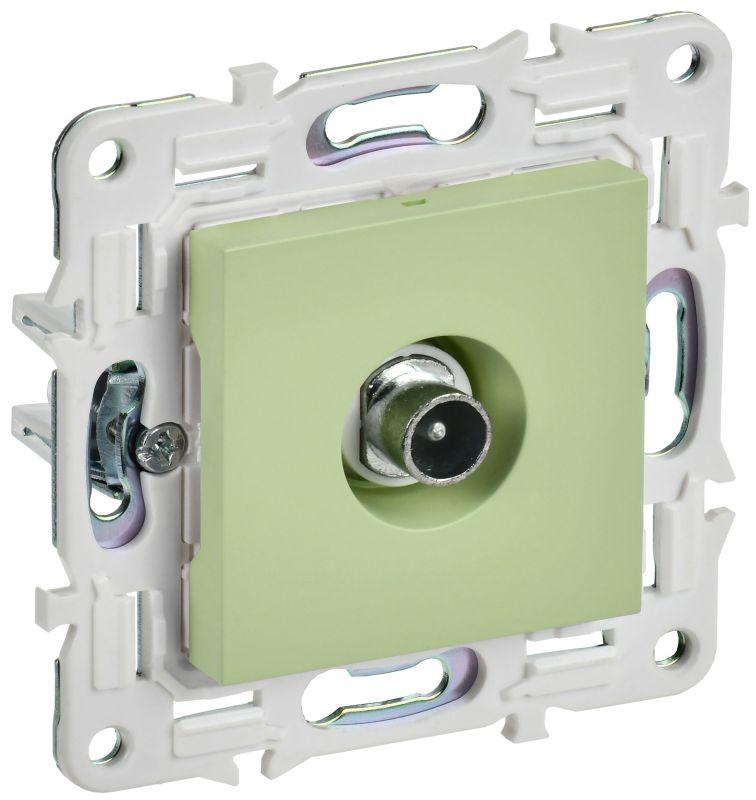 Розетка телевизионная проходная TV SKANDY SK-A17G мятный IEK SK-A10-P-K06