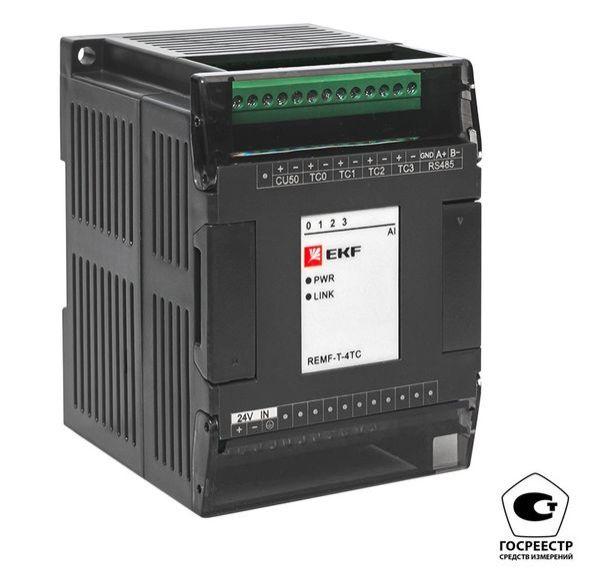 Модуль ввода термопар REMF 4 PRO-Logic (с поверкой) EKF REMF-T-4TC-V