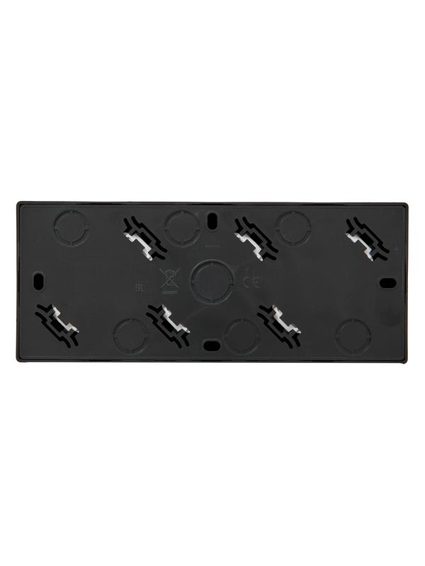 Розетка 3-м ОП LETO с заземл. закрытый корпус ПБТ черн. бархат LEZARD 752-4200-127BUP