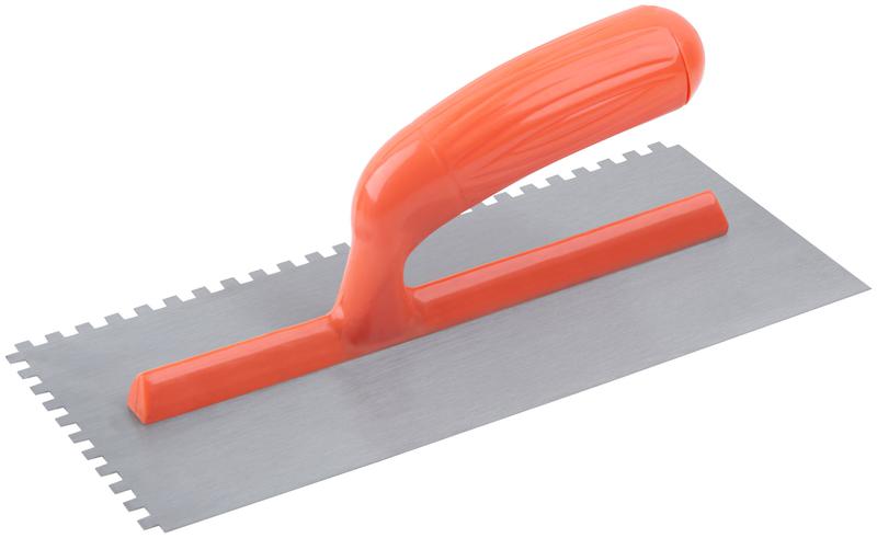 Гладилка зубчатая 280х130мм зуб 6х6мм пластик. ручка стальная КУРС 05137