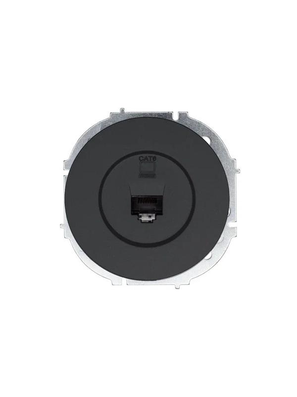 Розетка компьютерная СП OSEN RJ45 кат.6 механизм черн. бархат LEZARD 743-4288-140