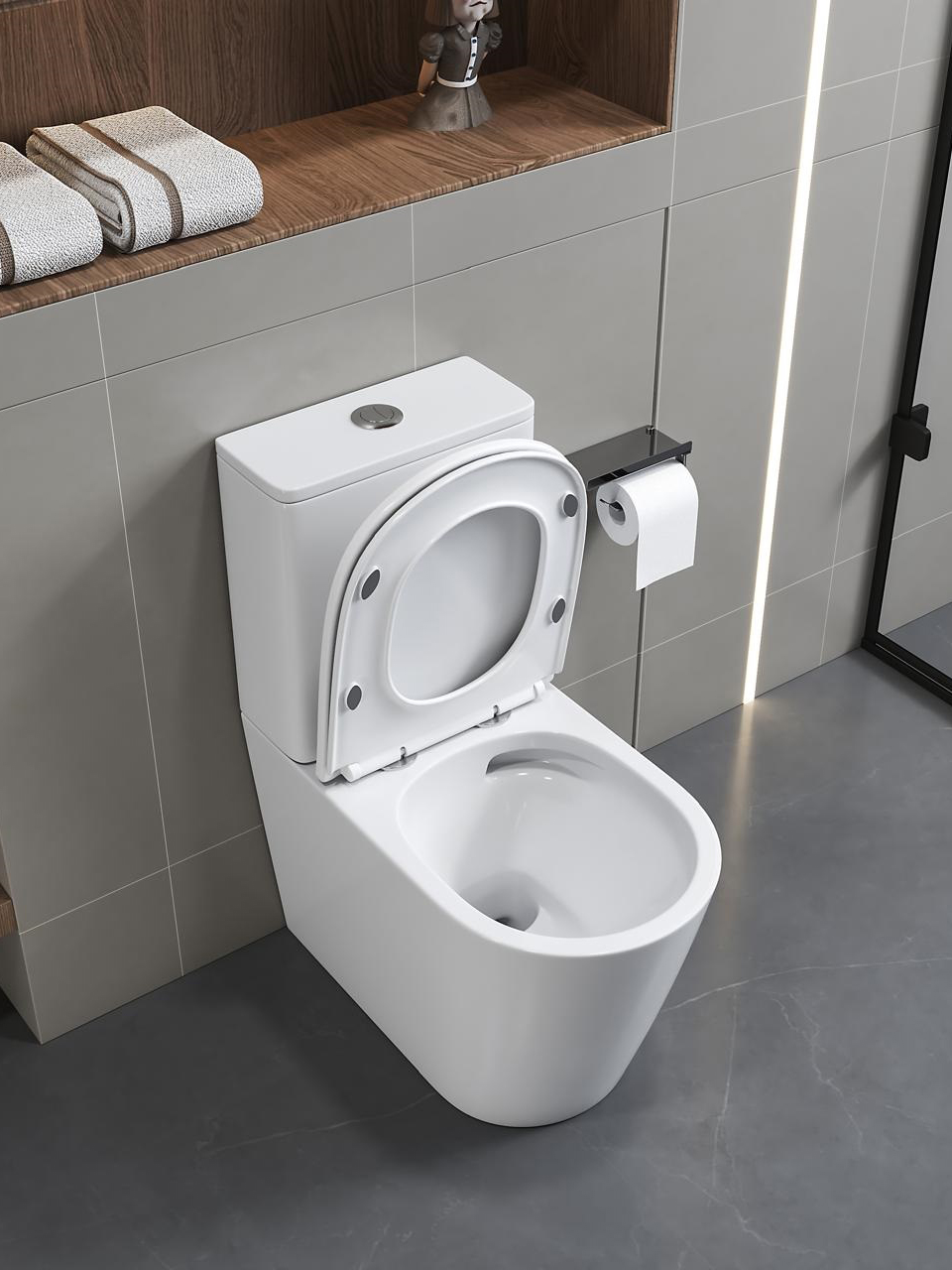 Унитаз PIERA Tornado напольный безободковый Ceruttispa CT10560 (630х350х795) Ceruttispa