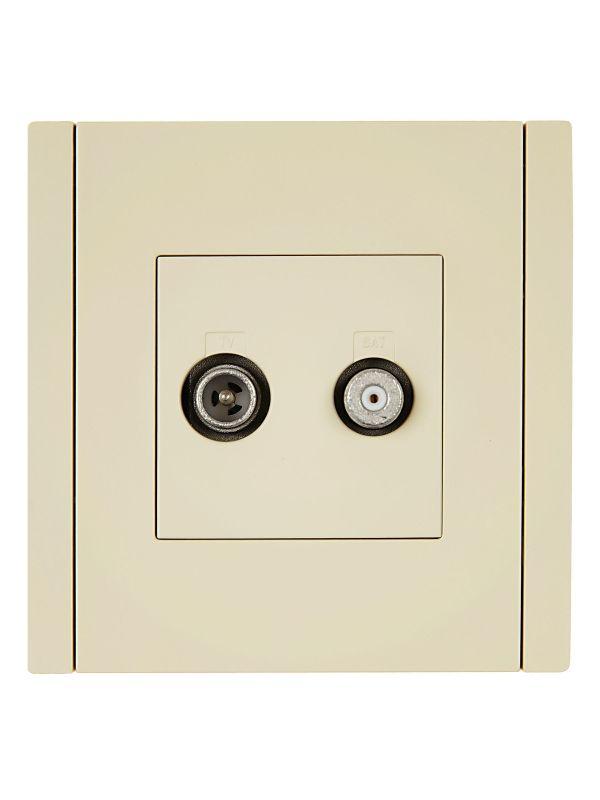 Розетка 2-м TV+SAT FORTE&PIANO FP438 ваниль IEK FP-AF20-O-K10