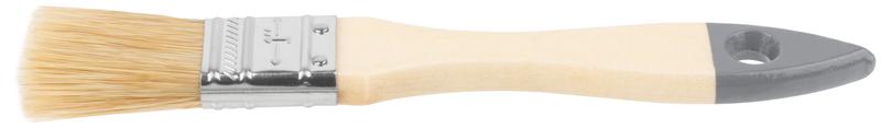 Кисть флейцевая "Лайт" 1дюйм (25мм) натур. свет. щетина деревянная ручка КУРС 00803