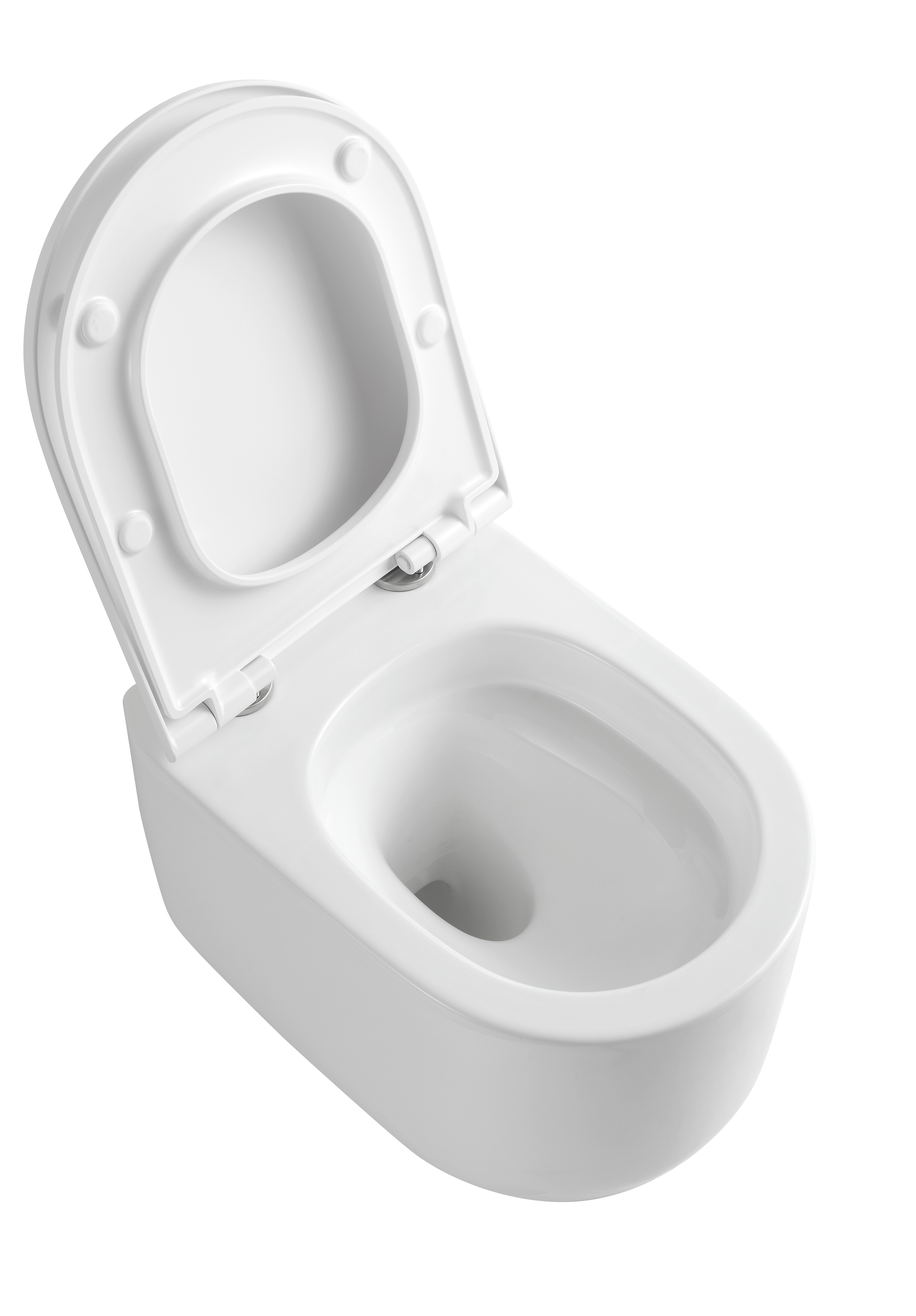 Flow подвесной унитаз глянец белый с крышкой, функция Торнадо