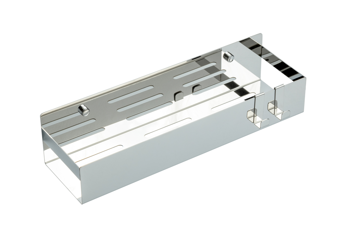 Полка подвесная + 2 крючка CHROME
