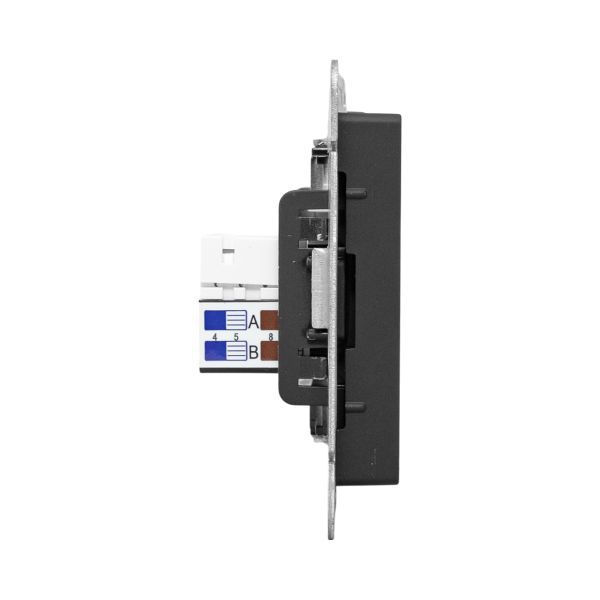 Розетка СП Эпика HDMI + RJ45 кат.5 механизм черн. EKF UP1-SOB-HDMI+RJ45