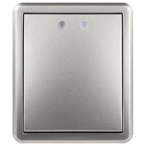 Выключатель 1-кл. ОП Эксперт 10А IP20 11-1202-03 250В 10AX с подсветкой алюм. ЭРА Б0063041