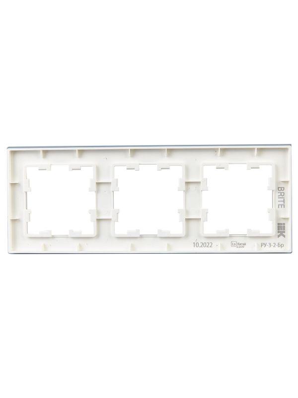 Рамка 3-м BRITE РУ-3-2-Бр стекло бел. матов. IEK BR-M32-G-31-K01