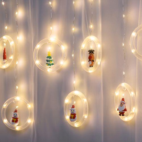 Гирлянда светодиодная ENING-MG "Занавес Волшебство" 2.7х0.5м 120LED IP20 тепл. Бел. Эра Б0060414