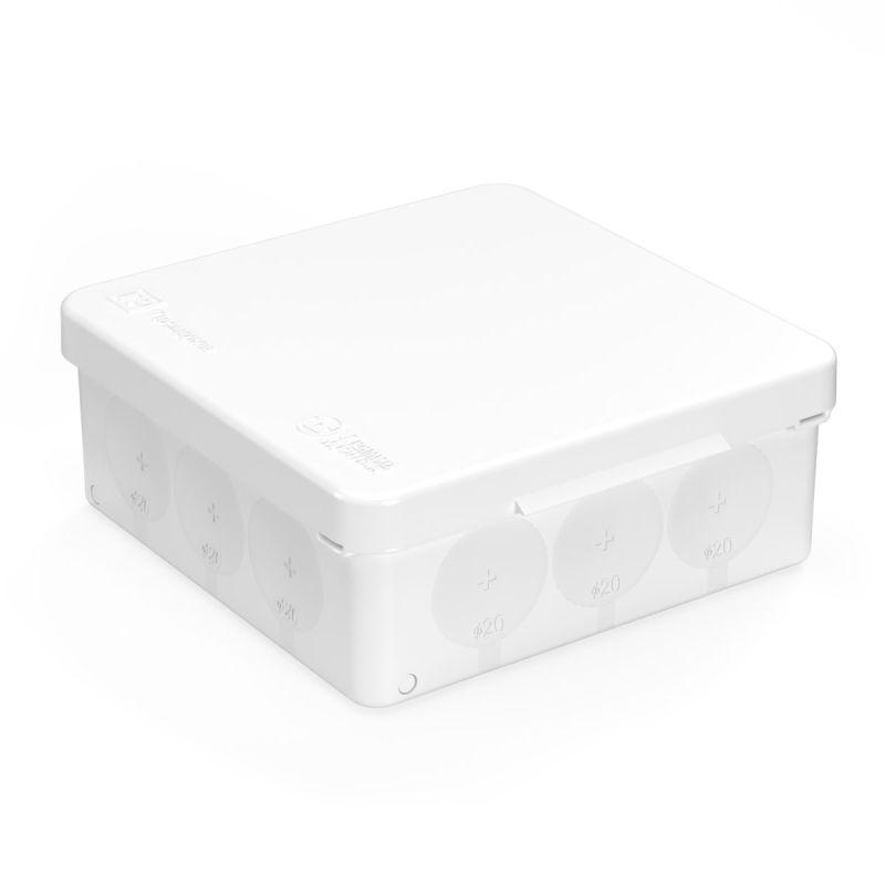 Коробка распределительная ОП 100х100х40 двухкомпонентн. безгалоген. (HF) для прямого монтажа черн. (уп.8шт) Промрукав 60-0303-9003м