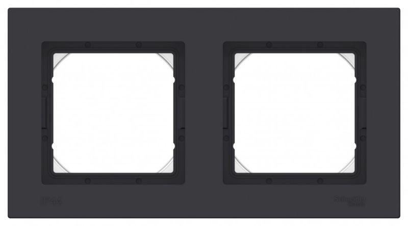 Рамка 2-м AtlasDesign Aqua IP44 карбон SE ATN441002