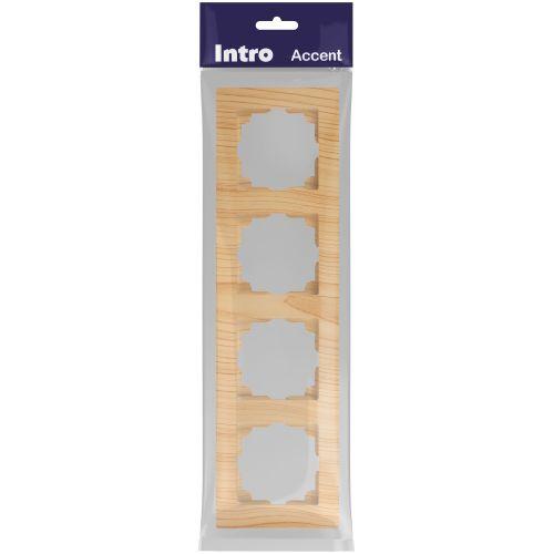 Рамка 4-м СП Accent 6-504-11 сосна Intro Б0063771