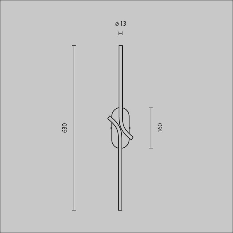 Светильник настенный бра Maytoni MOD256WL-L5B3K