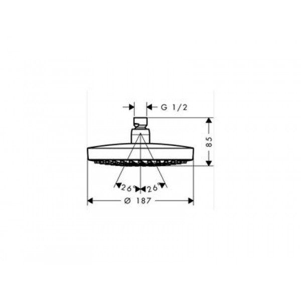 Верхний душ Hansgrohe Croma Select E 180 2jet 26524400