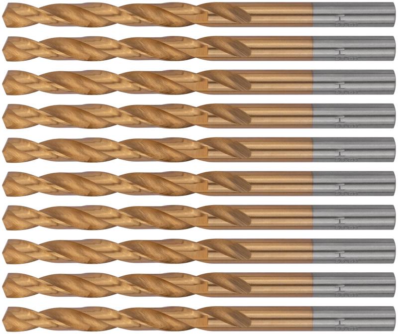 Набор сверл HSS по металлу 6.0мм титан. покрытие (уп.10шт) FIT 34160