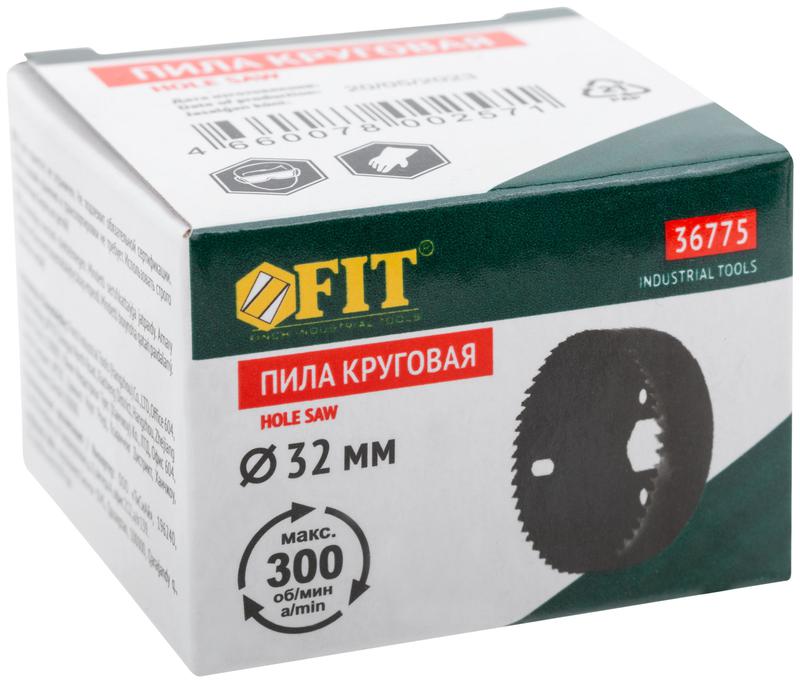 Пила круговая инструментальная сталь 32мм FIT 36775