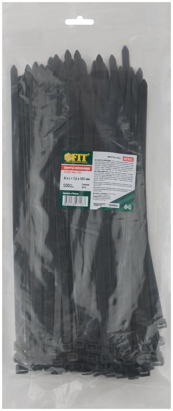 Хомут для проводов 7.6х300мм нейлон. черн. (уп.100шт) FIT 60361
