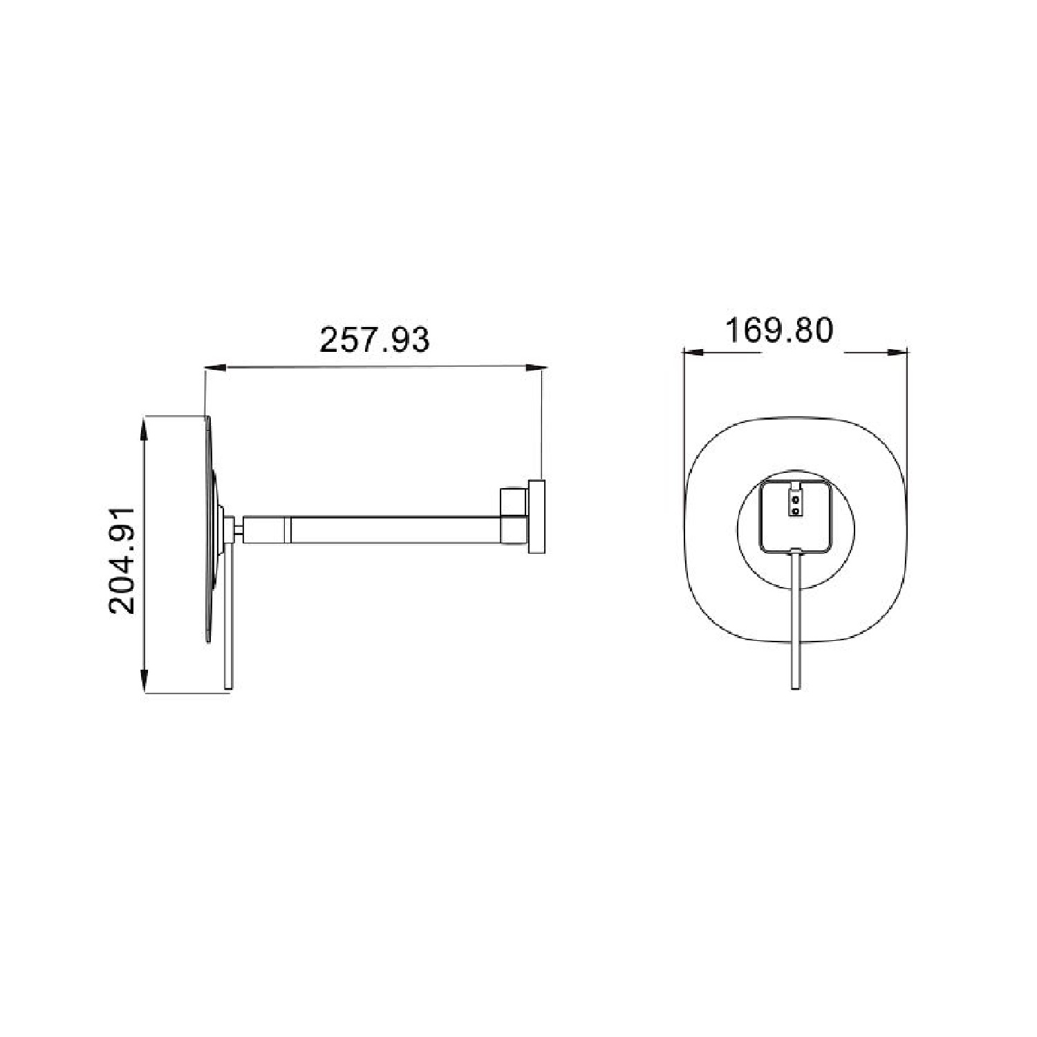 Зеркало косметическое JAVA S-M114, хром