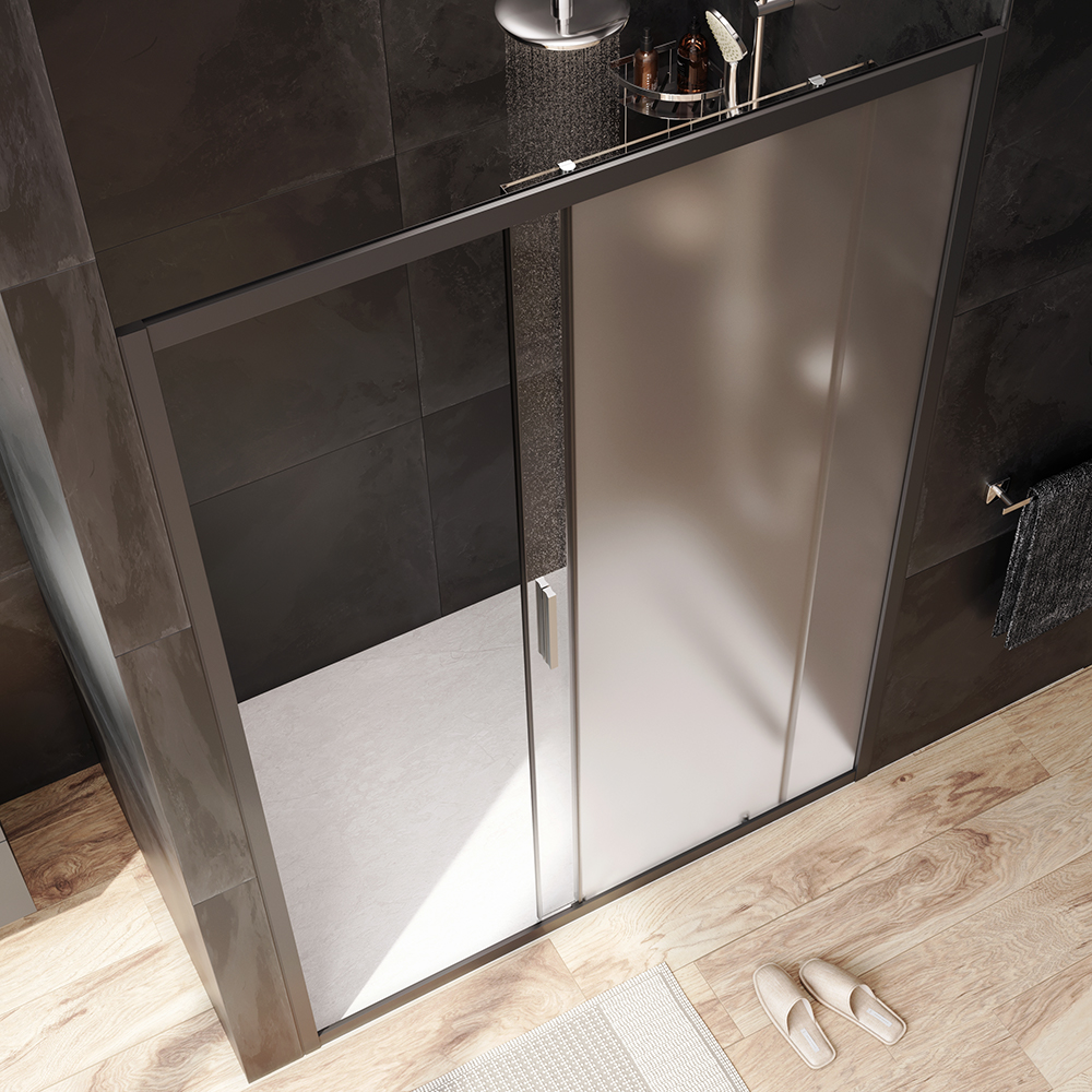 Дверь душевая 140х195, стекло матовое AM.PM Gem W90G-140-1-195BM