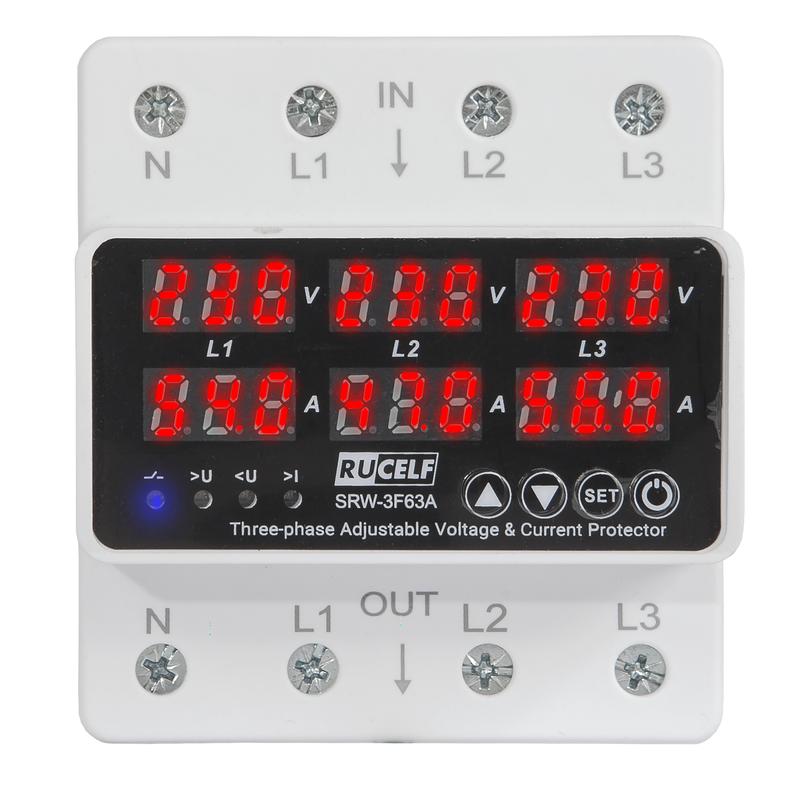 Реле напряжения 3ф RUCELF SRW-3F63A
