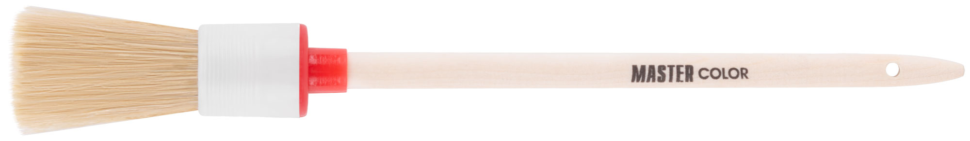 Круглая кисть, натур. щетина, 55% топс, деревянная ручка, Ø25 мм