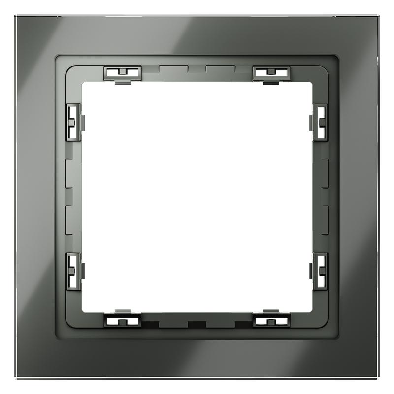 Рамка 1-м. S70 стеклян. титан Voltum VLS110106