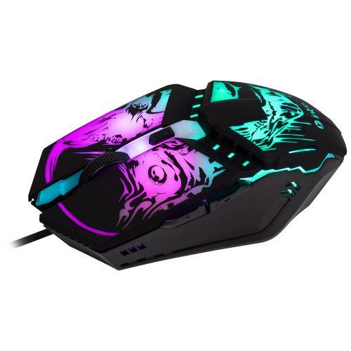 Мышь MG350 игровая проводная 1200-3600dpi с ковриком черн. Intro Б0056132