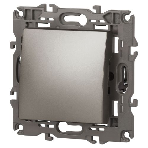 Кнопка Elegance 250В 10АХ титан 14-1111-16 Эра Б0065812