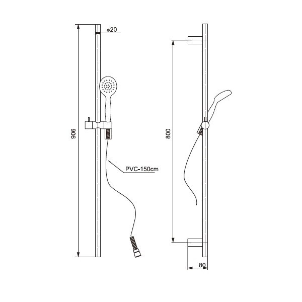 Душевой гарнитур Paini Bergamo BRCR121L9