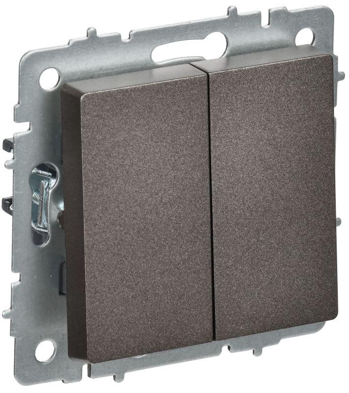 Выключатель перекрестный 2-кл. СП BRITE ВС10-2-3-БрТБ 10А механизм бронза IEK BR-V23-0-10-K45