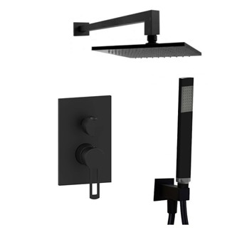 Смеситель встраиваемый для душа на 2 выхода Paffoni RINGO RIN018NO/M встраиваемый на 2 выхода Черный матовый