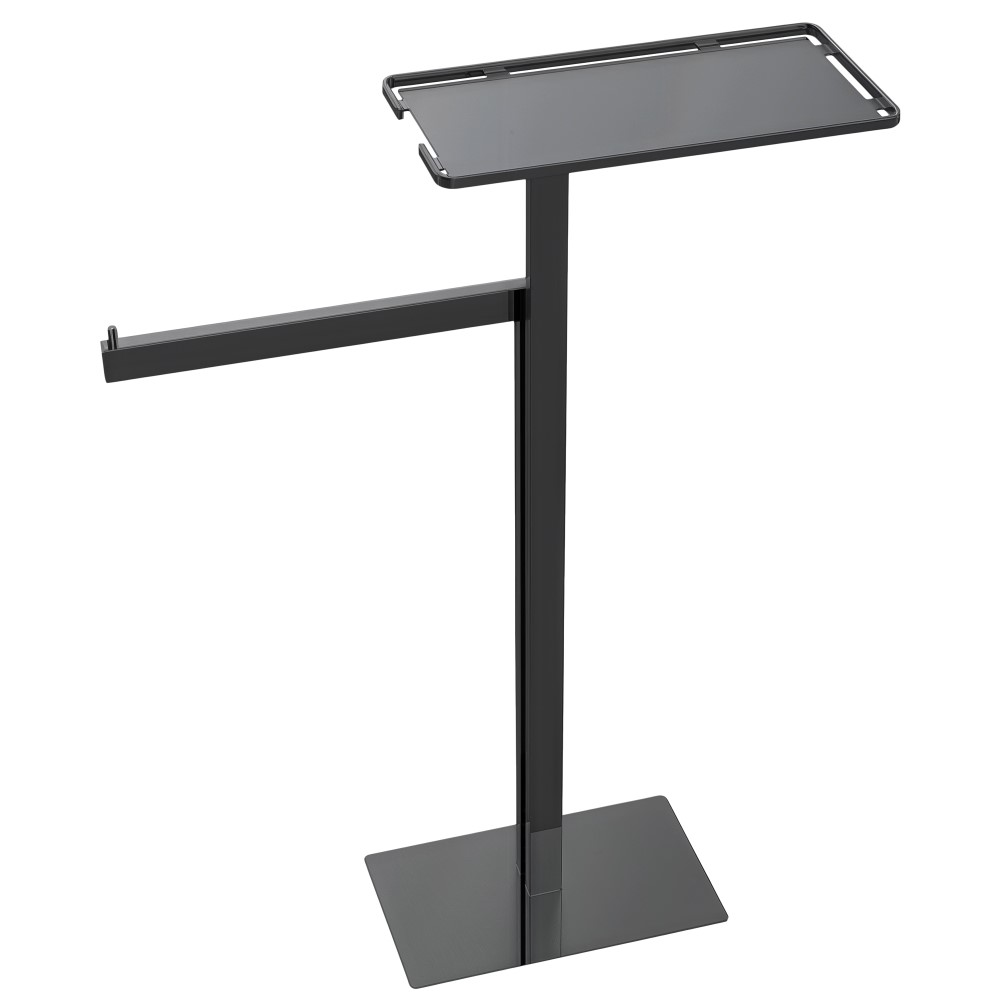 Стойка напольная с полкой и полотенцедержателем Shine Gun Metal