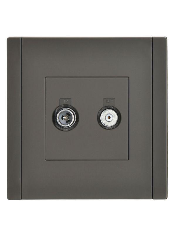 Розетка 2-м TV+SAT FORTE&PIANO FP338 сер. IEK FP-AF20-O-K03