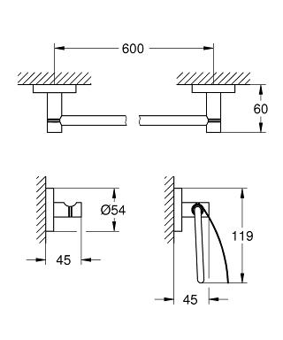 Набор аксессуаров Grohe Essentials 40775001