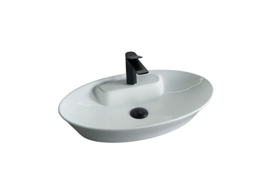 Раковина Gid N9398 51142 накладная белая 61x37x12