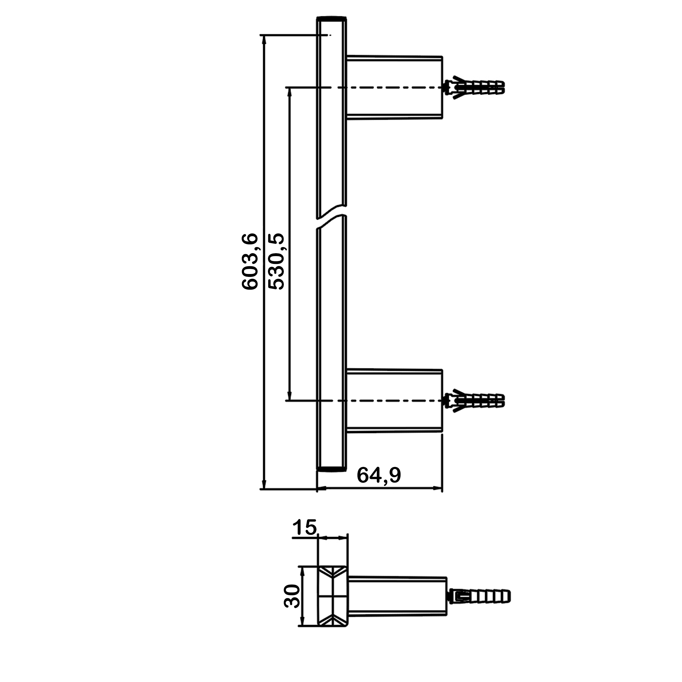 Штанга для душа Swedbe Calypso 5044