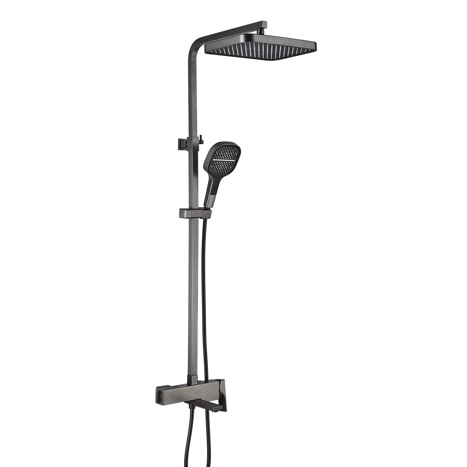 Душевая система Rose R1056T, оружейная сталь