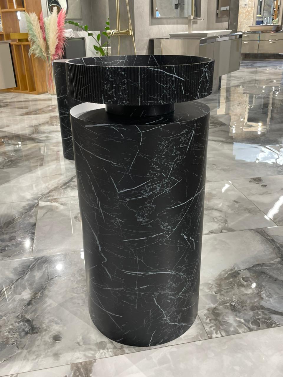 Пьедестал для раковины SOLE Corian 400*720 Nero Marquina
