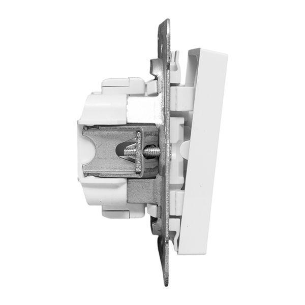 Выключатель кнопочный 2-кл. СП Эпика механизм бел. EKF UP1-SWW-23