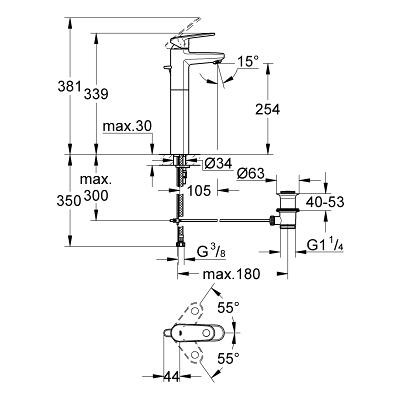 Смеситель Grohe Europlus 32618002 для раковины