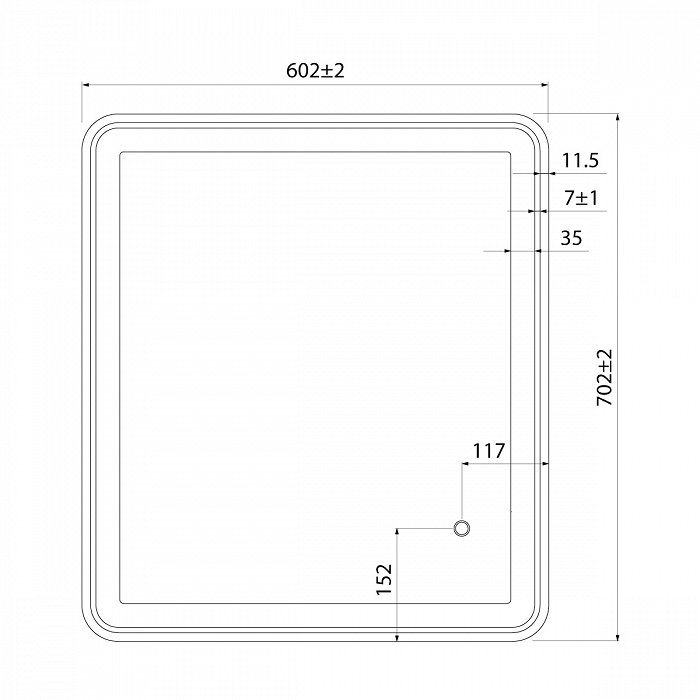 Зеркало IDDIS Cloud 60 см (CLO6000i98)