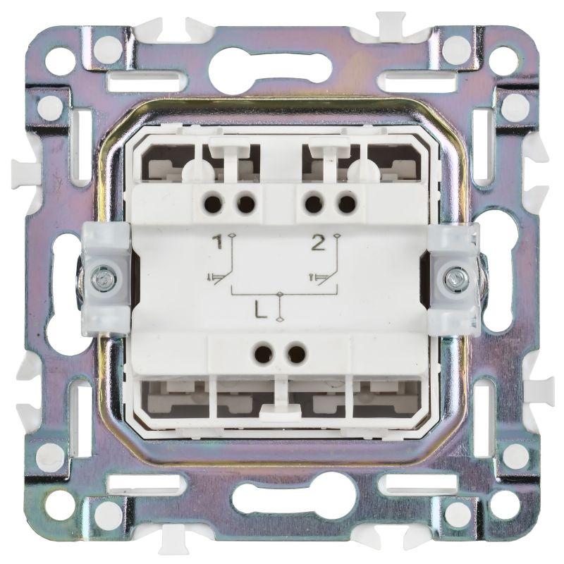 Выключатель жалюзи SKANDY 10А SK-V12Gr сер. IEK SK-V15-0-10-K03