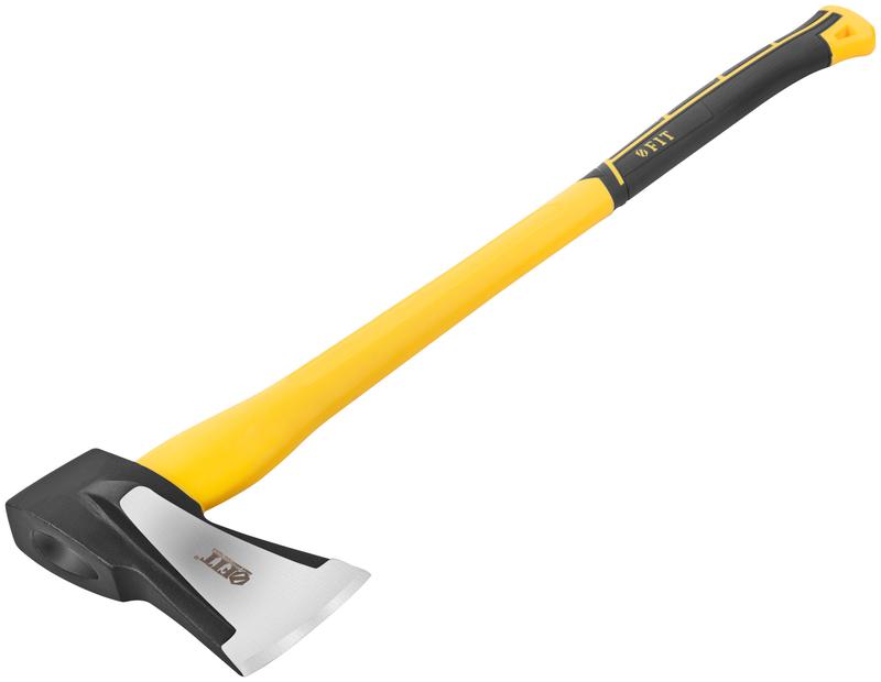 Топор-колун "ушастый" кованый 800мм 2500г фибергласовая длинная ручка FIT 46175