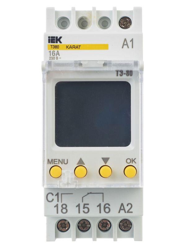 Таймер цифровой ТЭ80 16А 230В на DIN-рейку KARAT IEK MTA10-16-080