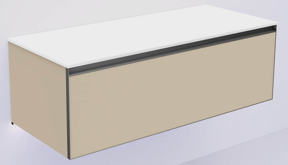 QUATRO 1 120CM тумба DAPHNE профиль ANTHRACITE + внутр. подсв.