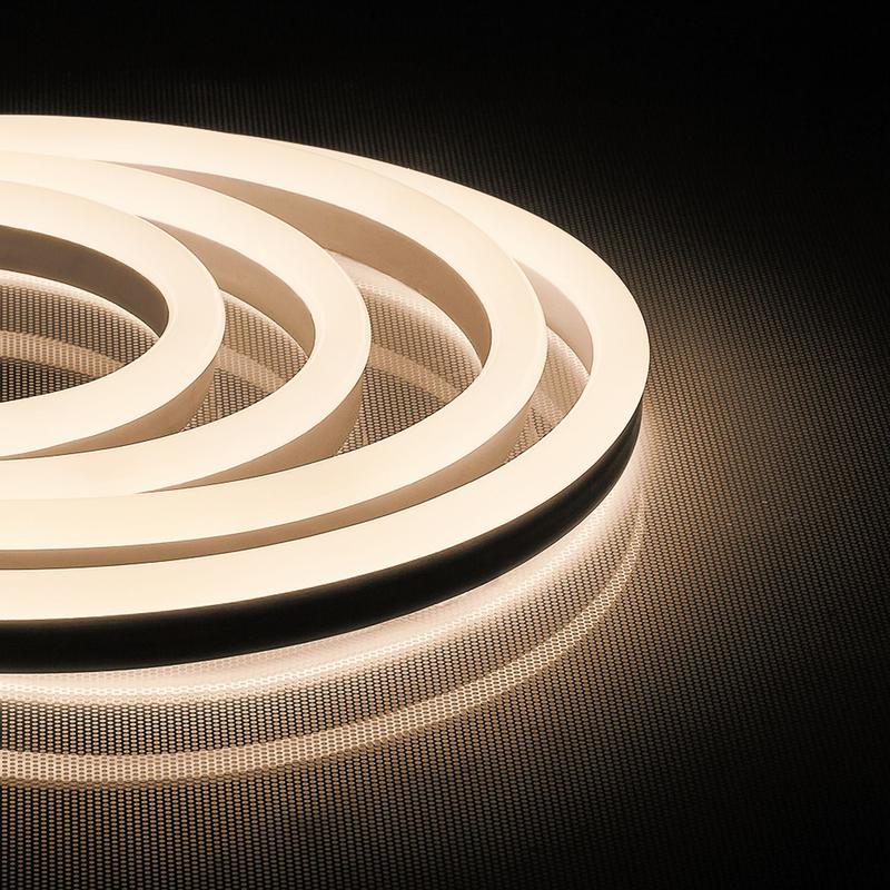 Лента светодиодная 144SMD(2835)/м 12Вт/м 220В IP67 50м 3000 LS721 с 1 сетевым шнуром 1 заглушкой 1 коннектором в комплекте (уп.50м) FERON 32711