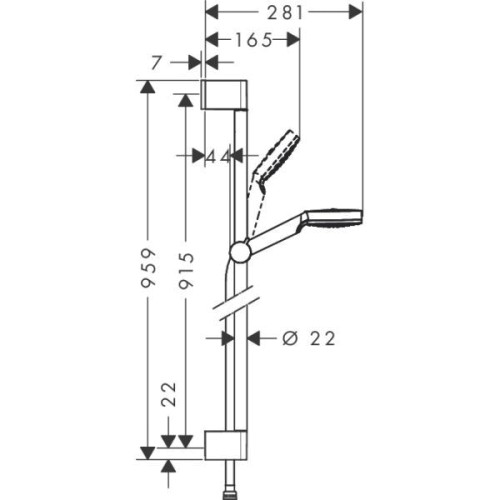 Душевой гарнитур Hansgrohe Crometta 1jet 26537400